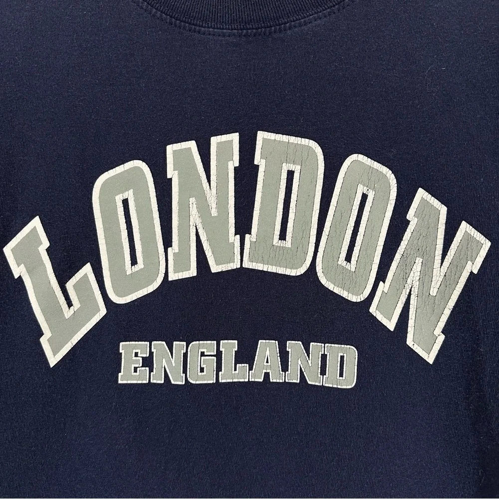 London England‎ Short Sleeve T Shirt Unisex Small Blue